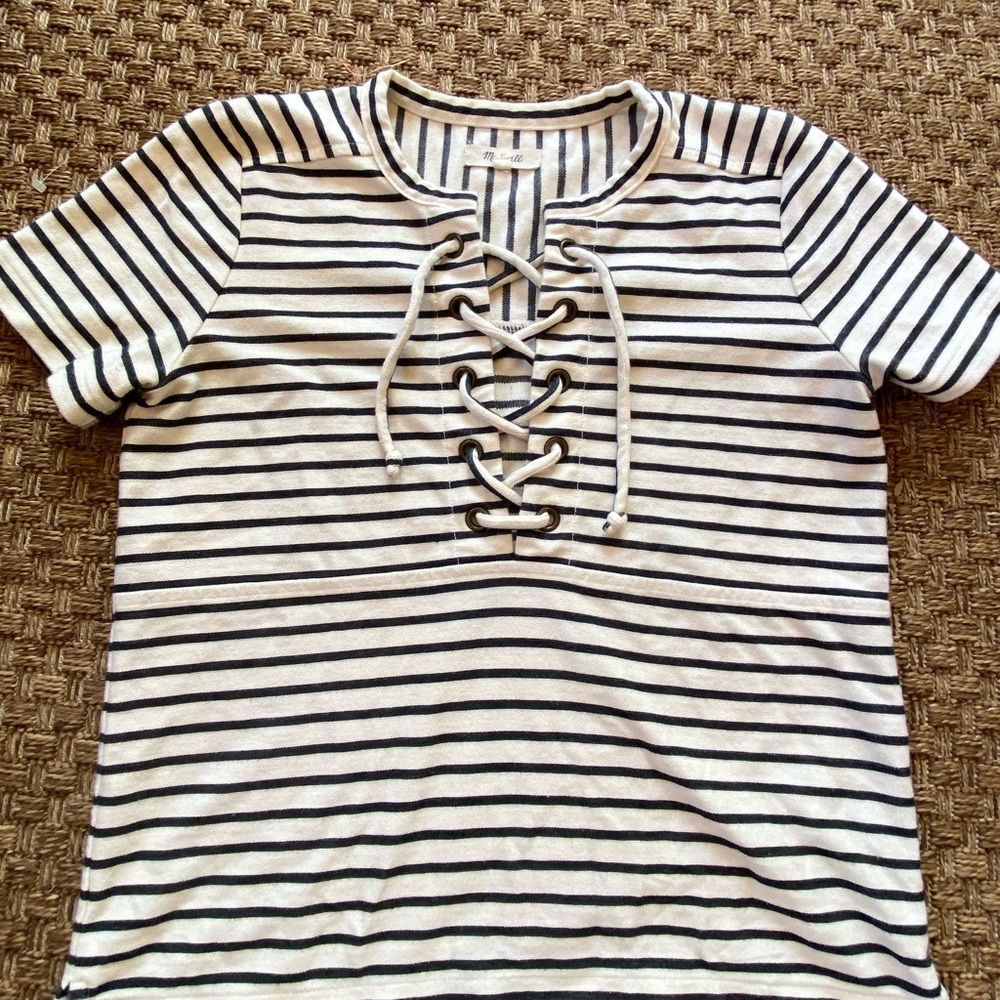 Madewell striped shirt xs